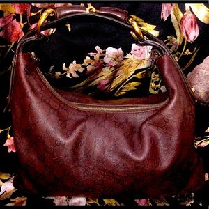 Guccissima Creole Hobo Chocolate